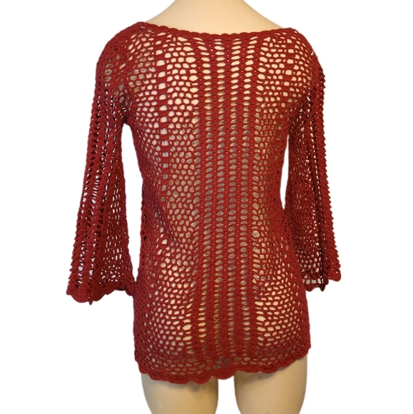 Merlot Crochet Cover Up S - Picture 3 of 7